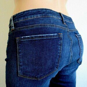 STS Blue Jeans Women's RHINESTONE Destructed Crop NWT